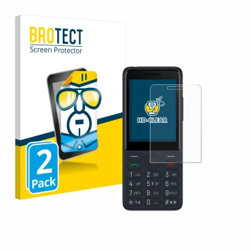 Parte frontale di una confezione del prodotto con il logo del marchio BROTECT. Accanto è raffigurato il dispositivo TCL Onetou