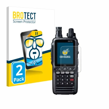Parte frontale di una confezione del prodotto con il logo del marchio BROTECT. Accanto è raffigurato il dispositivo Yaesu FTA-