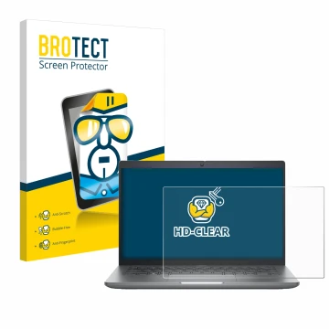 Parte frontale di una confezione del prodotto con il logo del marchio BROTECT. Accanto è raffigurato il dispositivo Dell Preci