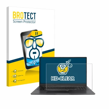 Parte frontale di una confezione del prodotto con il logo del marchio BROTECT. Accanto è raffigurato il dispositivo ASUS Vivob