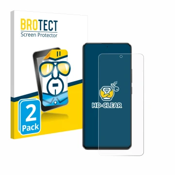 Parte frontale di una confezione del prodotto con il logo del marchio BROTECT. Accanto è raffigurato il dispositivo Xiaomi Poc