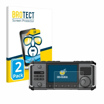 Parte frontale di una confezione del prodotto con il logo del marchio BROTECT. Accanto è raffigurato il dispositivo Xiegu X620