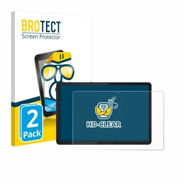 Parte frontale di una confezione del prodotto con il logo del marchio BROTECT. Accanto è raffigurato il dispositivo Lenovo Tab