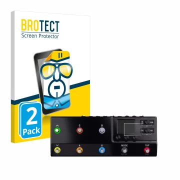 Parte frontale di una confezione del prodotto con il logo del marchio BROTECT. Accanto è raffigurato il dispositivo Line 6 hx 