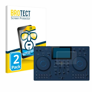 Parte frontale di una confezione del prodotto con il logo del marchio BROTECT. Accanto è raffigurato il dispositivo AlphaTheta