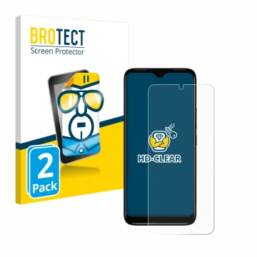 Parte frontale di una confezione del prodotto con il logo del marchio BROTECT. Accanto è raffigurato il dispositivo Nokia C12 