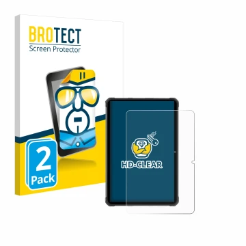 Parte frontale di una confezione del prodotto con il logo del marchio BROTECT. Accanto è raffigurato il dispositivo Hotwav R7 