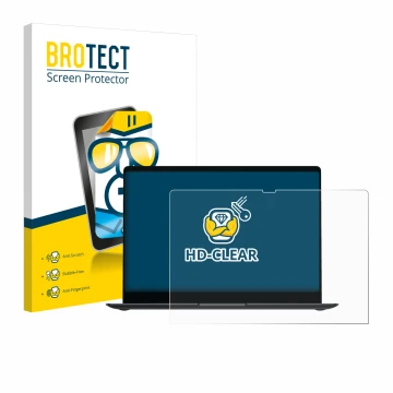 Parte frontale di una confezione del prodotto con il logo del marchio BROTECT. Accanto è raffigurato il dispositivo Samsung Ga