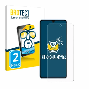 Parte frontale di una confezione del prodotto con il logo del marchio BROTECT. Accanto è raffigurato il dispositivo Vivo iQOO 