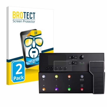 Parte frontale di una confezione del prodotto con il logo del marchio BROTECT. Accanto è raffigurato il dispositivo Line 6 POD