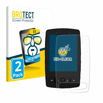 Parte frontale di una confezione del prodotto con il logo del marchio BROTECT. Accanto è raffigurato il dispositivo TwoNav Ave