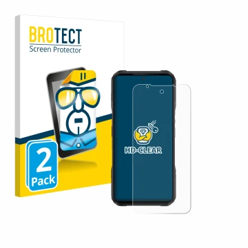 Parte frontale di una confezione del prodotto con il logo del marchio BROTECT. Accanto è raffigurato il dispositivo Doogee V20