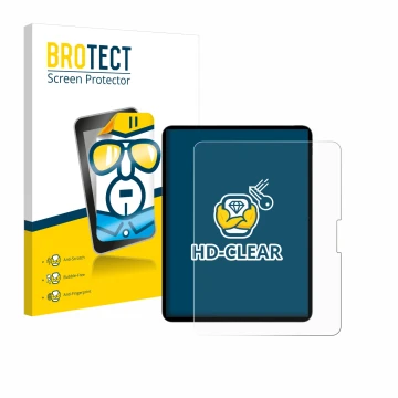 Parte frontale di una confezione del prodotto con il logo del marchio BROTECT. Accanto è raffigurato il dispositivo Apple iPad