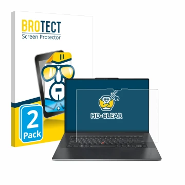 Parte frontale di una confezione del prodotto con il logo del marchio BROTECT. Accanto è raffigurato il dispositivo Lenovo Thi