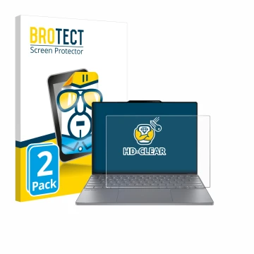 Parte frontale di una confezione del prodotto con il logo del marchio BROTECT. Accanto è raffigurato il dispositivo Lenovo Thi