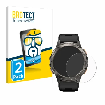 Parte frontale di una confezione del prodotto con il logo del marchio BROTECT. Accanto è raffigurato il dispositivo Kospet Tan