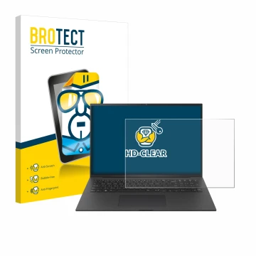 Parte frontale di una confezione del prodotto con il logo del marchio BROTECT. Accanto è raffigurato il dispositivo LG gram Pr