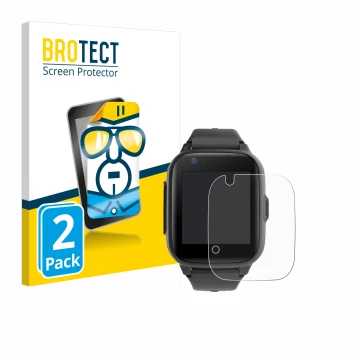 Parte frontale di una confezione del prodotto con il logo del marchio BROTECT. Accanto è raffigurato il dispositivo Leotec Kid