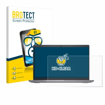 Parte frontale di una confezione del prodotto con il logo del marchio BROTECT. Accanto è raffigurato il dispositivo Dell Latit