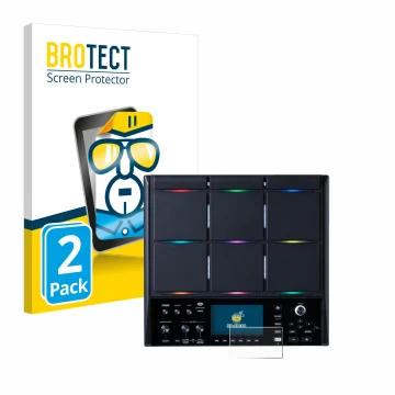 Parte frontale di una confezione del prodotto con il logo del marchio BROTECT. Accanto è raffigurato il dispositivo Roland SPD