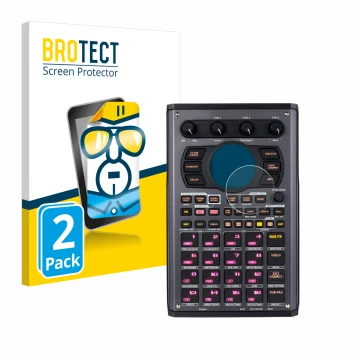 Parte frontale di una confezione del prodotto con il logo del marchio BROTECT. Accanto è raffigurato il dispositivo Roland SP-