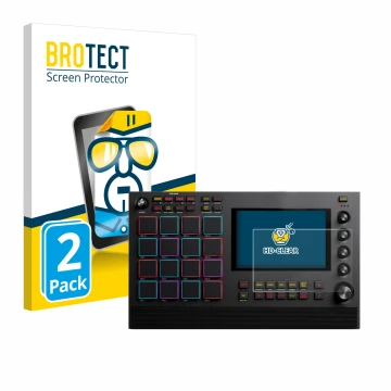 Parte frontale di una confezione del prodotto con il logo del marchio BROTECT. Accanto è raffigurato il dispositivo Akai MPC L