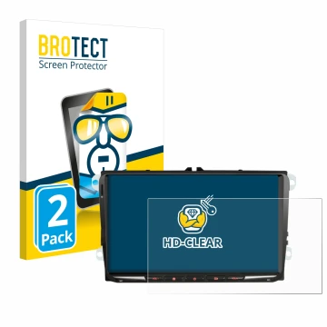 Parte frontale di una confezione del prodotto con il logo del marchio BROTECT. Accanto è raffigurato il dispositivo Erisin ES8