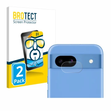 Parte frontale di una confezione del prodotto con il logo del marchio BROTECT. Accanto è raffigurato il dispositivo Google Pix