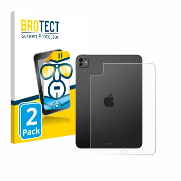 Parte frontale di una confezione del prodotto con il logo del marchio BROTECT. Accanto è raffigurato il dispositivo Apple iPad
