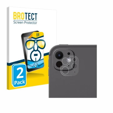 Parte frontale di una confezione del prodotto con il logo del marchio BROTECT. Accanto è raffigurato il dispositivo Apple iPad