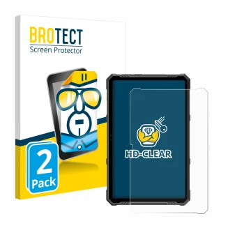 Parte frontale di una confezione del prodotto con il logo del marchio BROTECT. Accanto è raffigurato il dispositivo Ulefone Ar