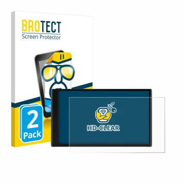 Parte frontale di una confezione del prodotto con il logo del marchio BROTECT. Accanto è raffigurato il dispositivo Garmin Cam