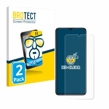 Parte frontale di una confezione del prodotto con il logo del marchio BROTECT. Accanto è raffigurato il dispositivo Oukitel C5