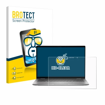 Parte frontale di una confezione del prodotto con il logo del marchio BROTECT. Accanto è raffigurato il dispositivo Dell Latit