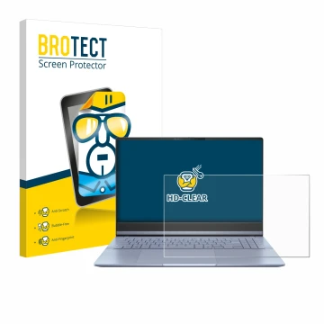 Parte frontale di una confezione del prodotto con il logo del marchio BROTECT. Accanto è raffigurato il dispositivo ASUS Vivob