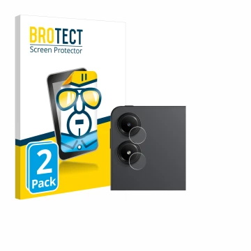 Parte frontale di una confezione del prodotto con il logo del marchio BROTECT. Accanto è raffigurato il dispositivo Xiaomi Red