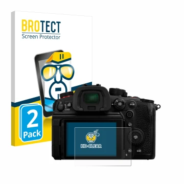 Parte frontale di una confezione del prodotto con il logo del marchio BROTECT. Accanto è raffigurato il dispositivo Panasonic 