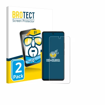 Parte frontale di una confezione del prodotto con il logo del marchio BROTECT. Accanto è raffigurato il dispositivo Oppo A79 5