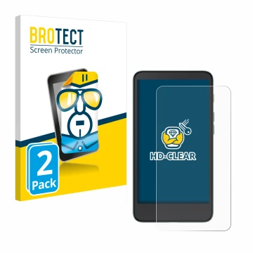 Parte frontale di una confezione del prodotto con il logo del marchio BROTECT. Accanto è raffigurato il dispositivo Xiaomi Moa