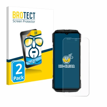 Parte frontale di una confezione del prodotto con il logo del marchio BROTECT. Accanto è raffigurato il dispositivo Doogee S11