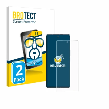 Parte frontale di una confezione del prodotto con il logo del marchio BROTECT. Accanto è raffigurato il dispositivo HTC U24 Pr