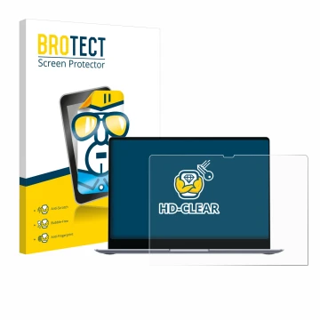 Parte frontale di una confezione del prodotto con il logo del marchio BROTECT. Accanto è raffigurato il dispositivo Samsung Ga