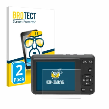Parte frontale di una confezione del prodotto con il logo del marchio BROTECT. Accanto è raffigurato il dispositivo Kodak Pixp