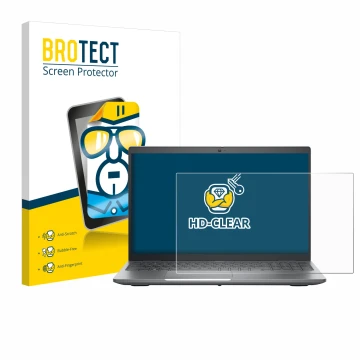 Parte frontale di una confezione del prodotto con il logo del marchio BROTECT. Accanto è raffigurato il dispositivo Dell Preci