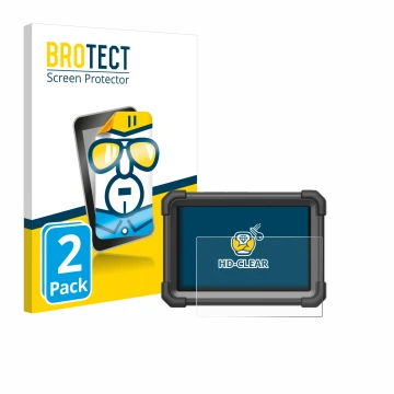 Parte frontale di una confezione del prodotto con il logo del marchio BROTECT. Accanto è raffigurato il dispositivo Launch X-4