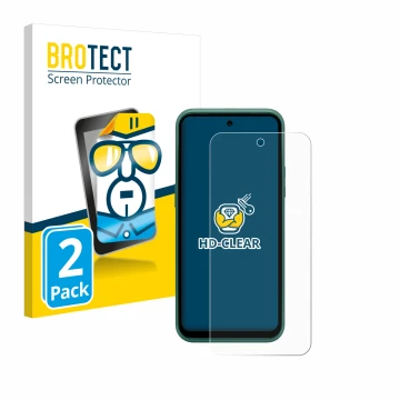 Parte frontale di una confezione del prodotto con il logo del marchio BROTECT. Accanto è raffigurato il dispositivo Nokia XR21