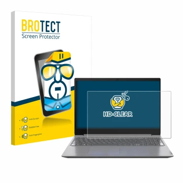 Parte frontale di una confezione del prodotto con il logo del marchio BROTECT. Accanto è raffigurato il dispositivo Lenovo 15.