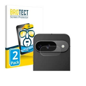 Parte frontale di una confezione del prodotto con il logo del marchio BROTECT. Accanto è raffigurato il dispositivo Google Pix