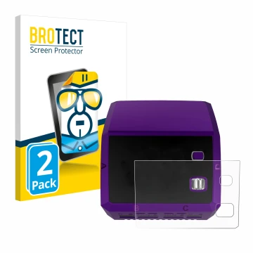 Parte frontale di una confezione del prodotto con il logo del marchio BROTECT. Accanto è raffigurato il dispositivo SkyRc Q200