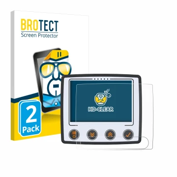 Parte frontale di una confezione del prodotto con il logo del marchio BROTECT. Accanto è raffigurato il dispositivo Skytraxx 5